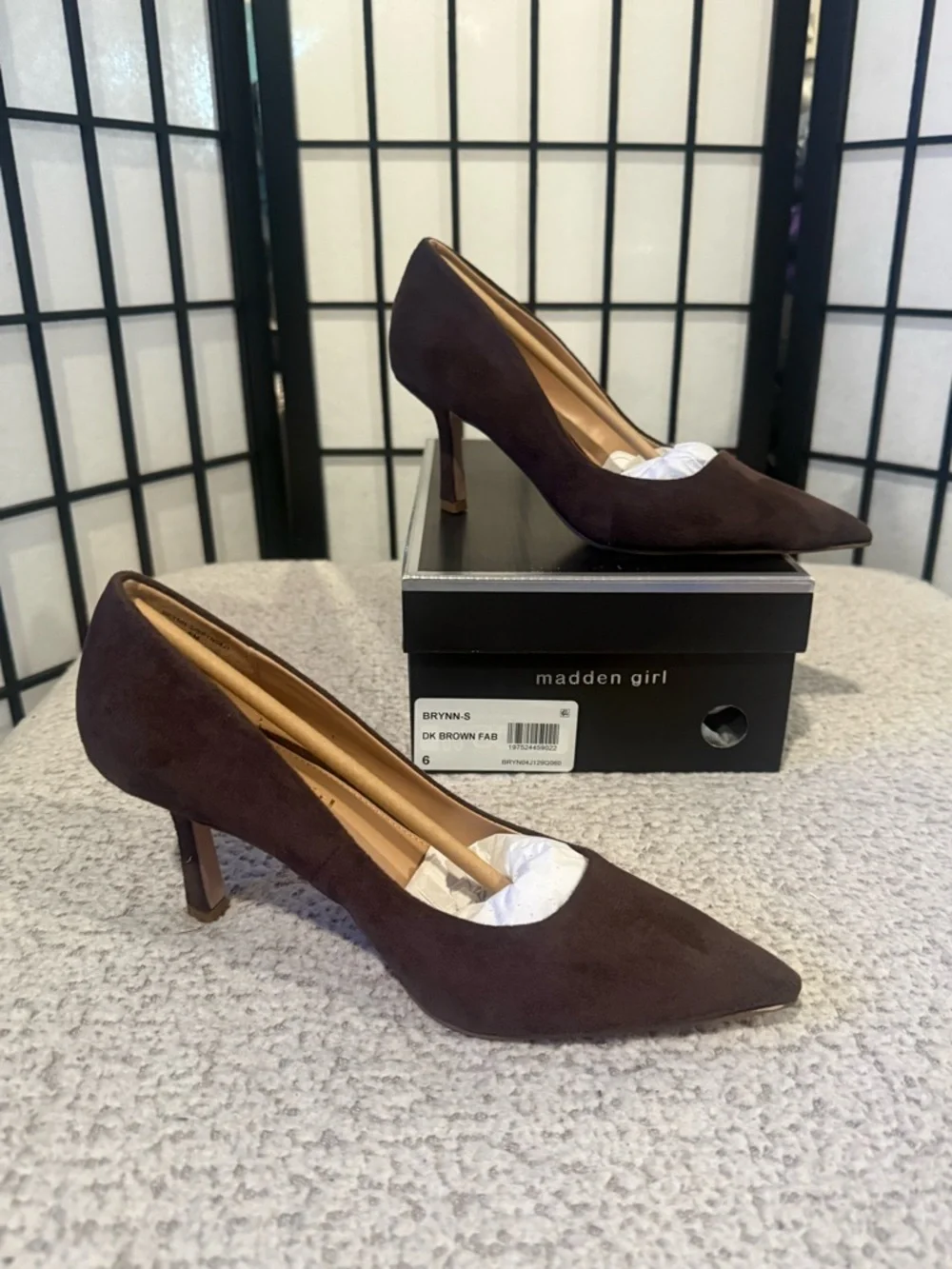 NEW Madden Girl Brynn-S Brown Faux Suede Heels Size 6‎ Pointed Toe Pumps NIB